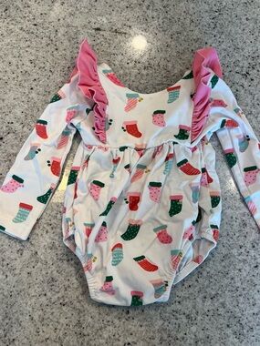 Baby girl Christmas romper outfit Ollie Jay